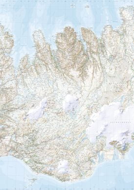 Veggkort – Ísland 1:250 000