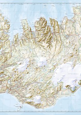 Veggkort – Ísland 1:350 000