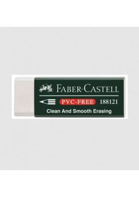 Strokleður Faber Castell hvítt - PVC frítt