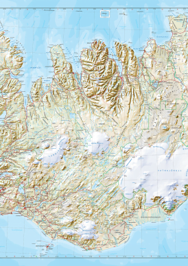 Wallmap – Ísland 1:500 000
